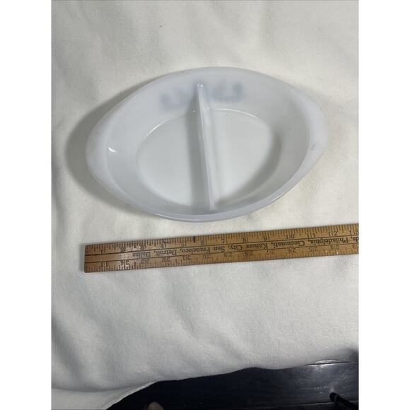 Vintage FireKing Blue Cornflower Serving Divided Dish - Picture 5 of 7